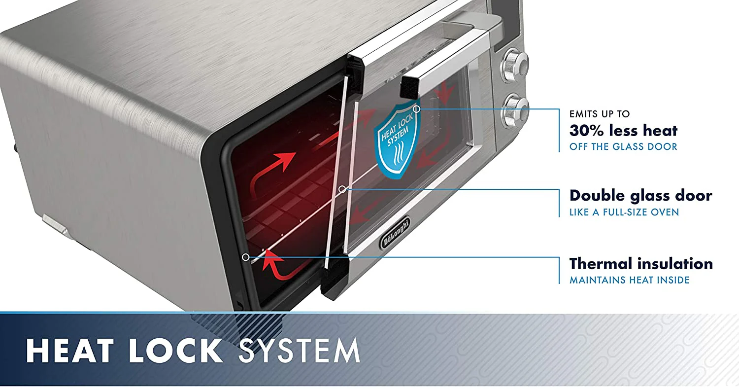 DeLonghi Livenza Convection Oven, 0.8 cu.ft, digital controls, s/s | EO241150M - Inhomebuy