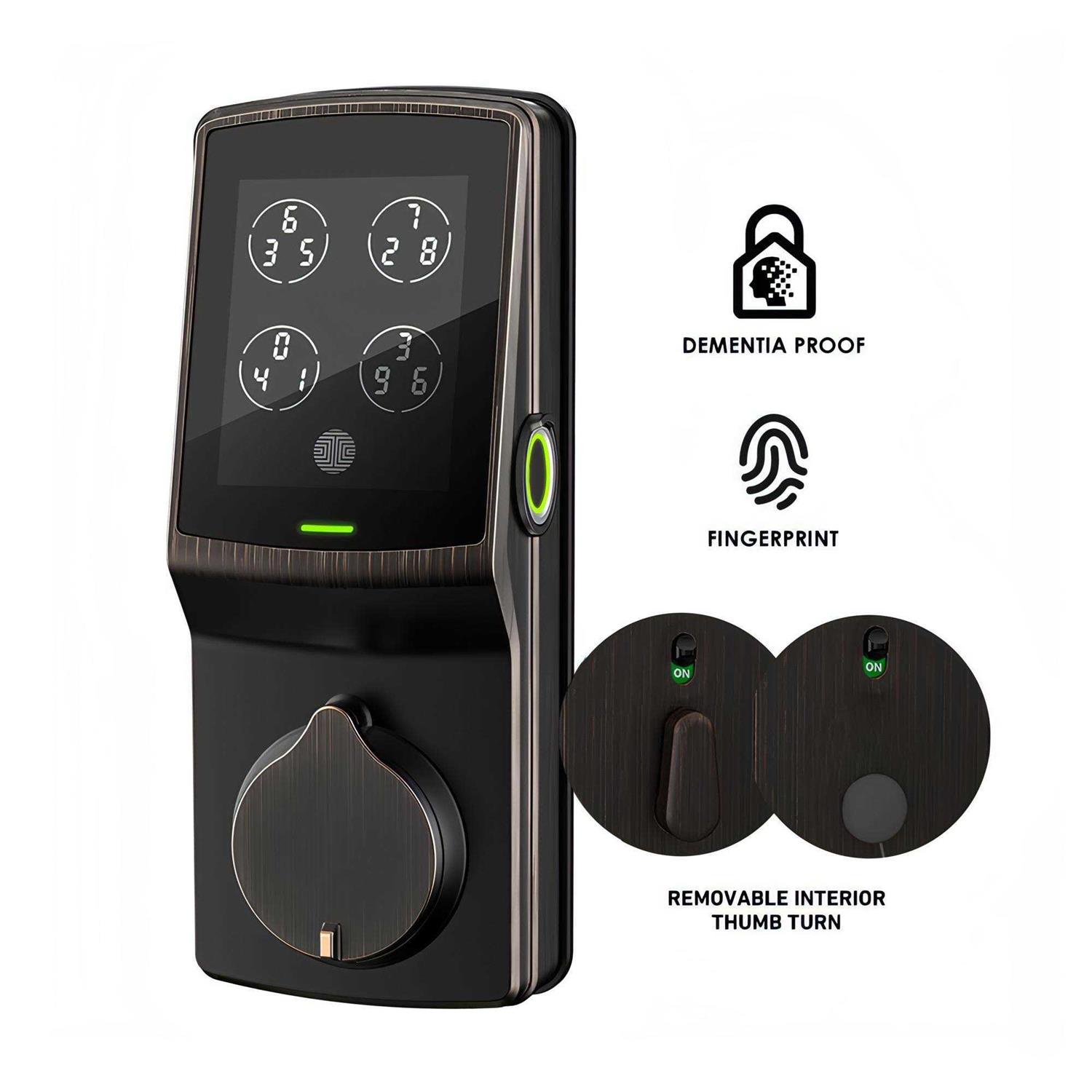 Lockly 7S Deadbolt Edition Satin Nickel Smart Lock - Inhomebuy