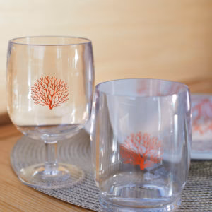 Mare - Water Glass - Ecozen - Coral - Set 6 pcs - Inhomebuy