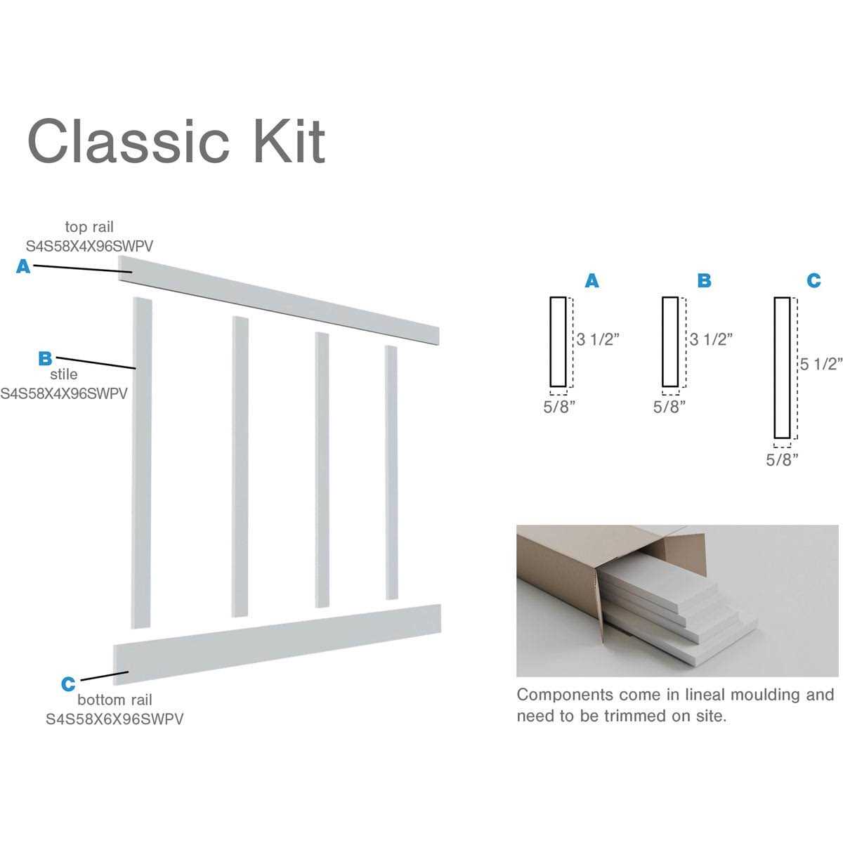 Ekena Millwork 5 x 94 PVC Lally Column Cover with Standard Cap & Base - Inhomebuy