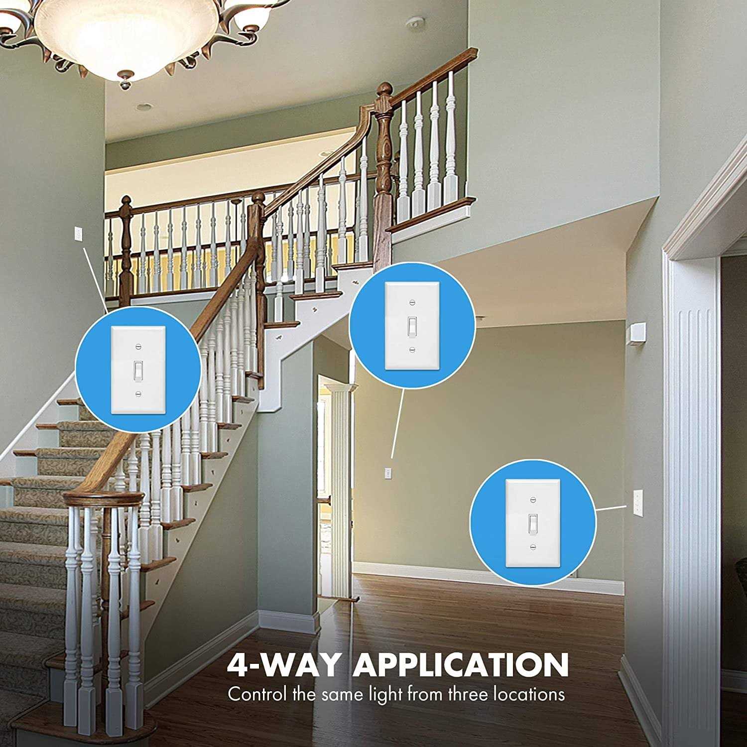 Enerlites 4-Way Decorator Light Switch 94150-W - Inhomebuy