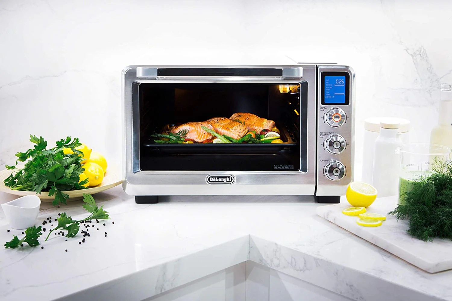 DeLonghi Livenza Convection Oven, 0.8 cu.ft, digital controls, s/s | EO241150M - Inhomebuy
