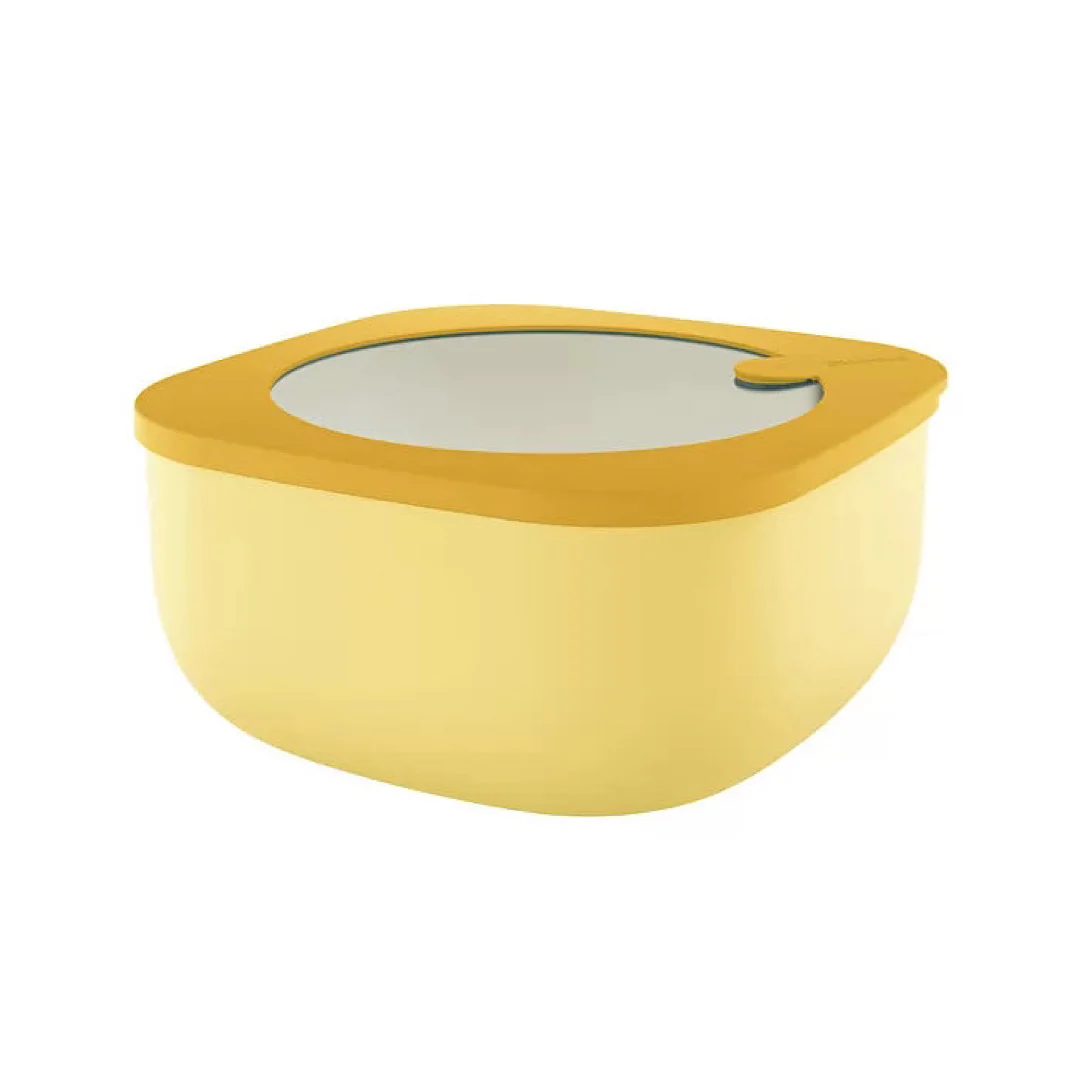 L STORE&MORE - Shallow airtight fridge/freezer/microwave containers 1900cc Ochre - Inhomebuy