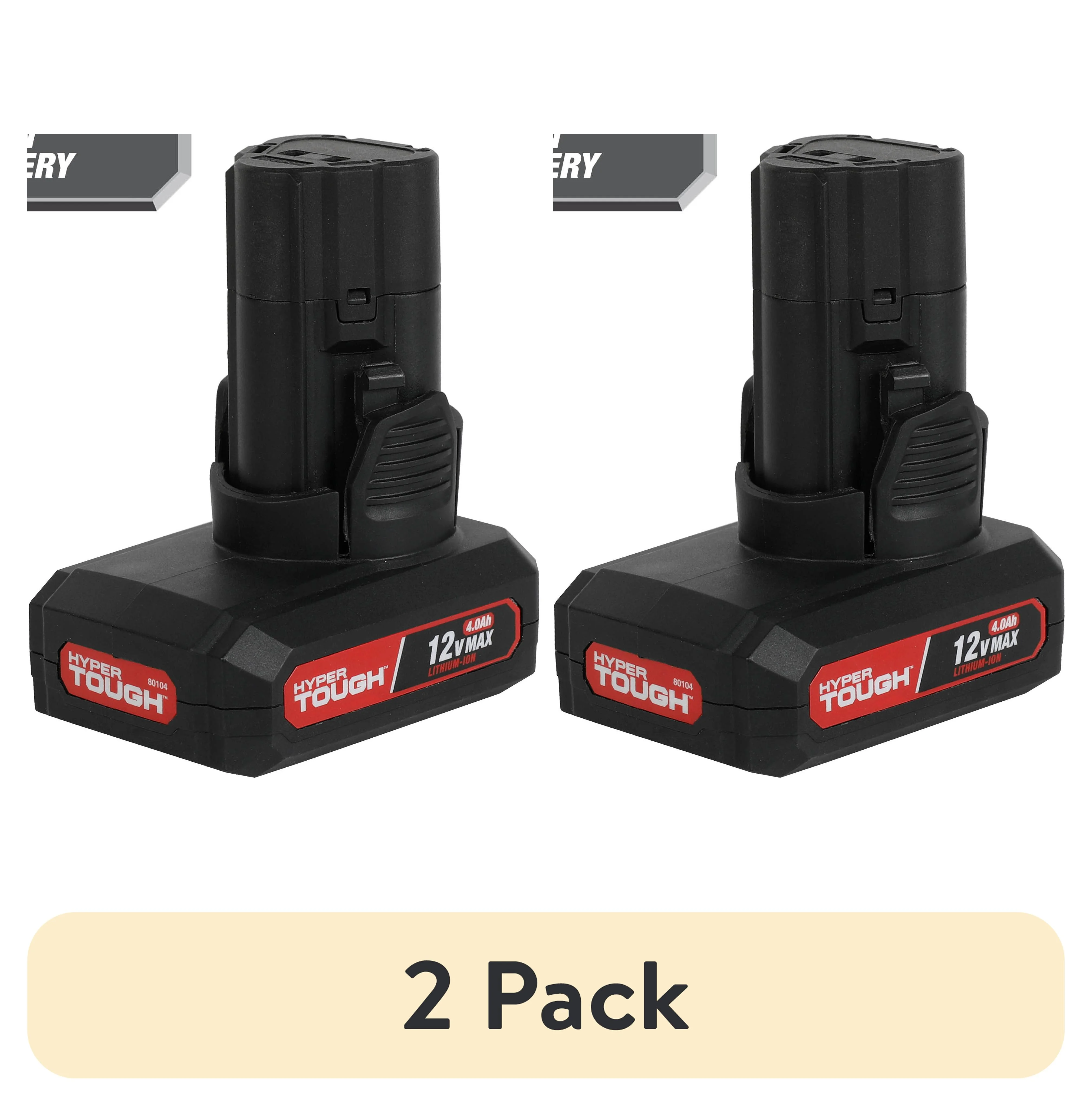 Hyper Tough 12V Max Lithium-Ion 4.0Ah Battery, Model 80104 - Inhomebuy