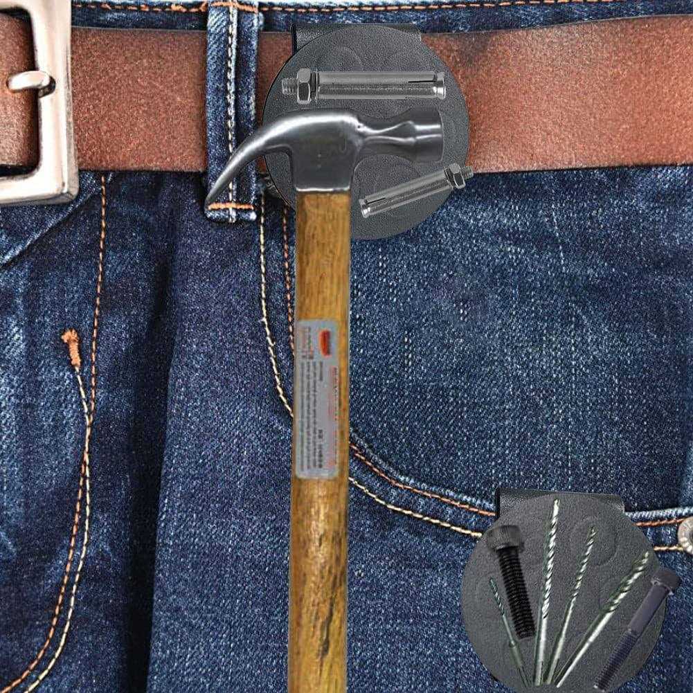 XXhailan 2Pcs Belt Magnetic Clips Heavy Duty Magnetic Tool Holder Magnet Belt Organizer for Nails Screws Screwdrivers Wrench Metal Accessories - Inhomebuy