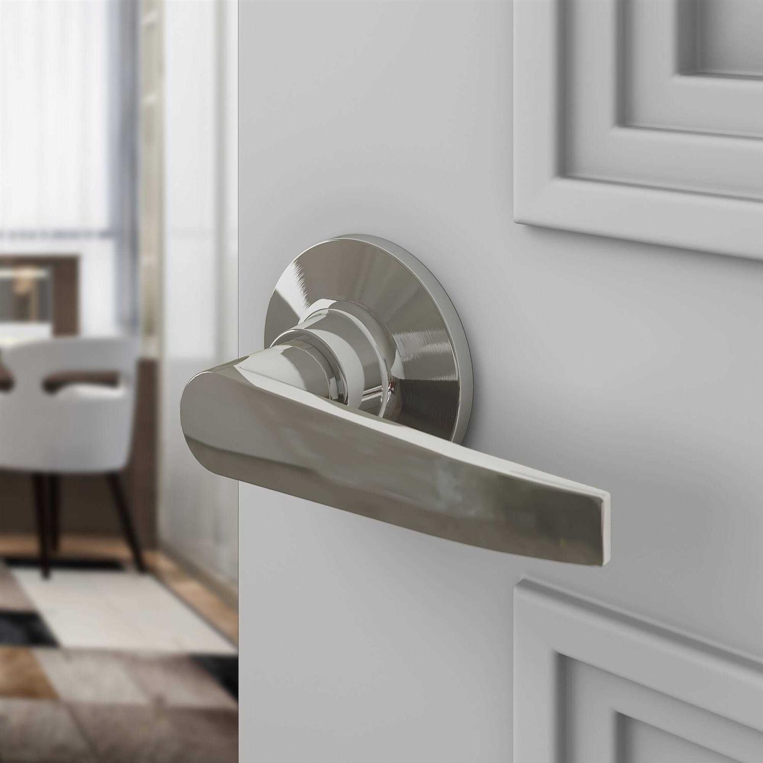 Villar Home Designs BP003NB Door Lever for Right and Left Handed Doors with Lockset Finish - Inhomebuy