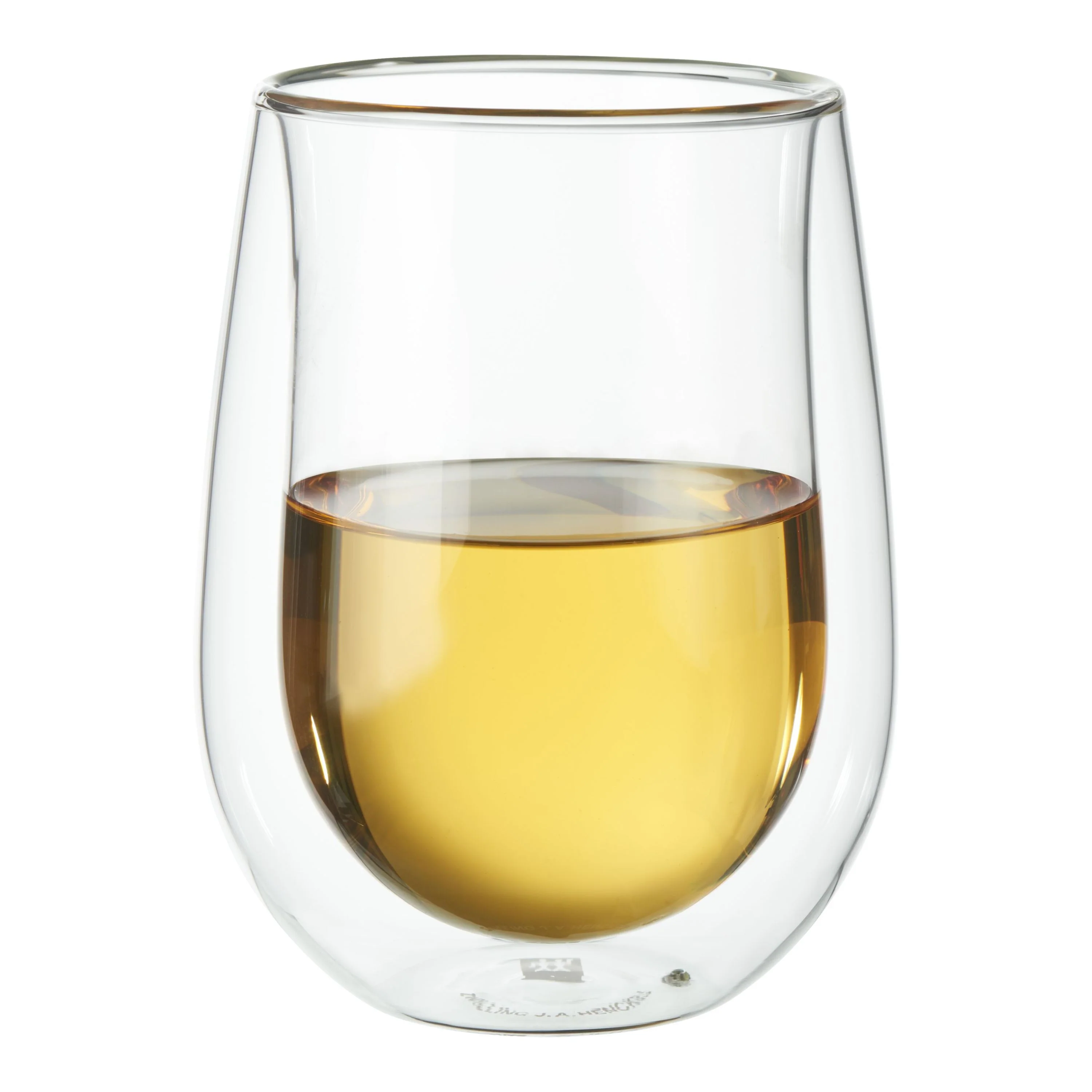 ZWILLING 8pc Stemless White Wine Glass Set, Sorrento Double Wall Glassware Series - Inhomebuy