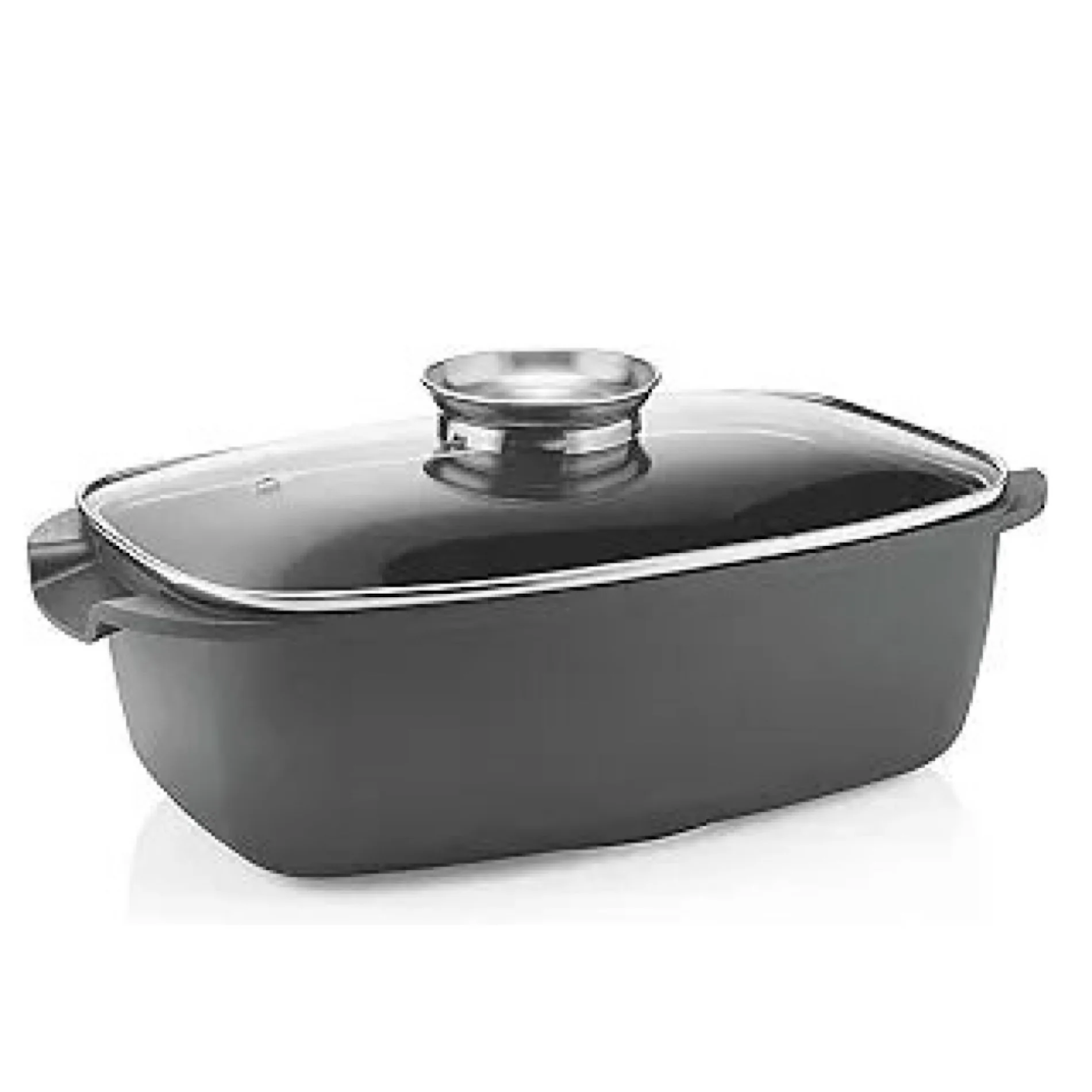 Compatible Deep Roasting Pan with Lid, Black - Inhomebuy
