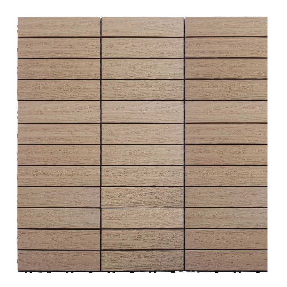 NewTechWood UltraShield Naturale 1 ft. x 1 ft. Quick Deck Outdoor Composite Deck Tile - Inhomebuy