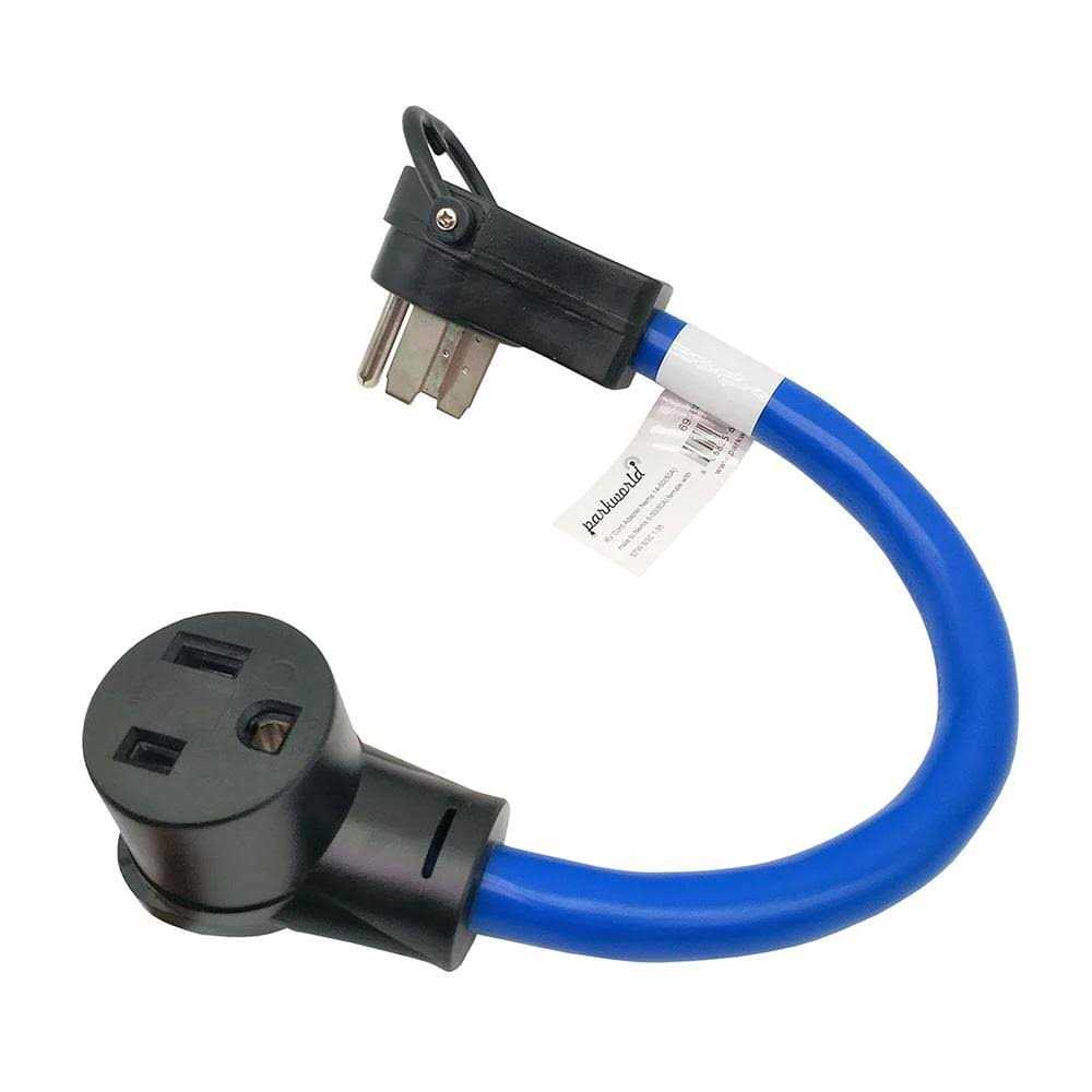 Parkworld 8/3 3-Wire RV/Generator/Range 50 Amp 4-Prong NEMA 14-50P Plug to 50 Amp Welder 3-Prong 6-50R Female Adapter Cord - Inhomebuy