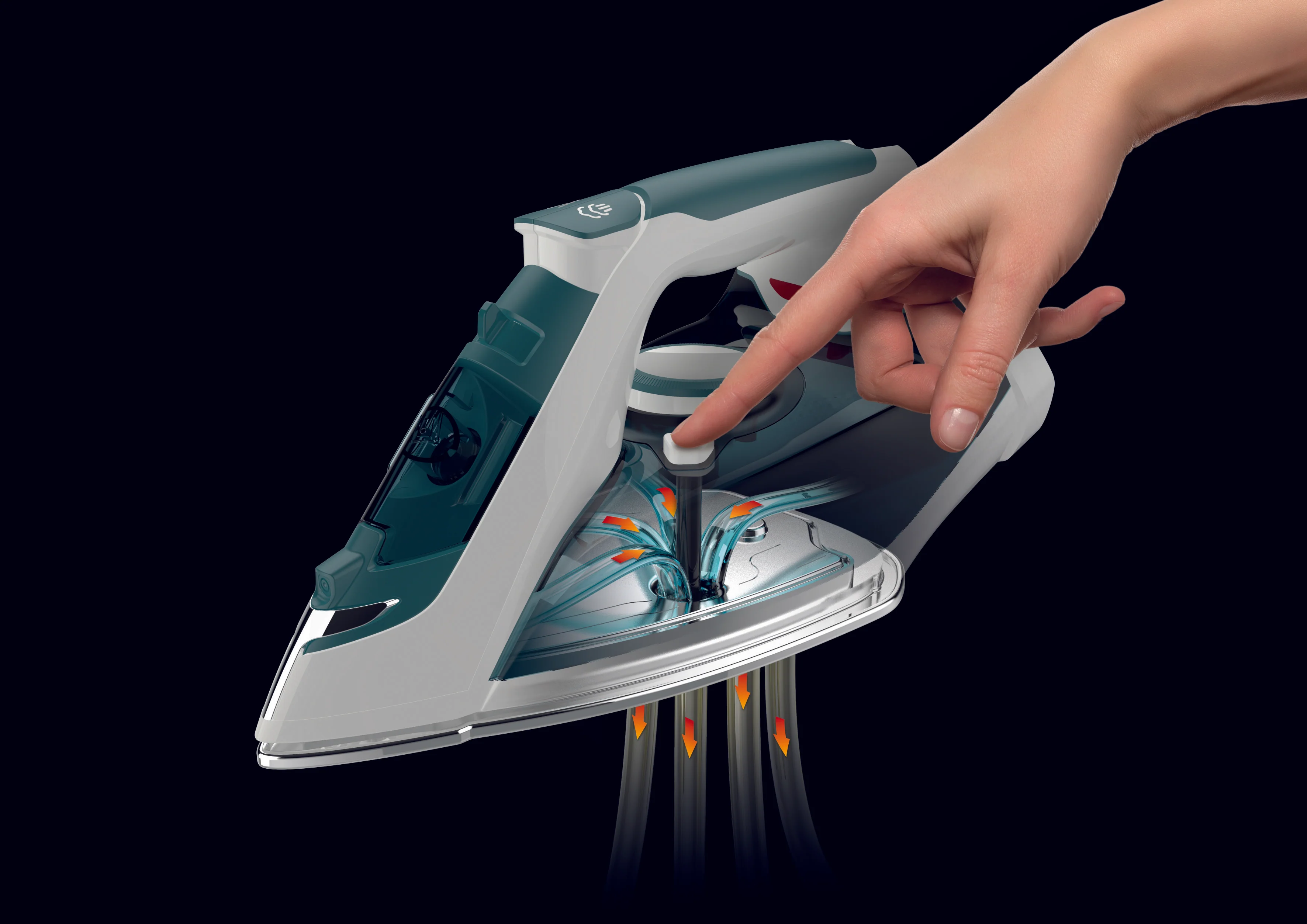 Imetec Steam Iron, 2X Zero Calc Z1 2500 , 2200W, 120G, S/S SOLEPLATE - Inhomebuy