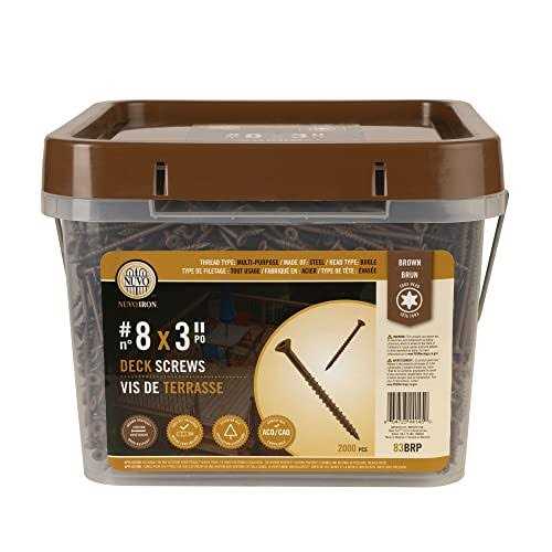 Nuvo Iron Deck Screws Jar #8 x 2 - Inhomebuy