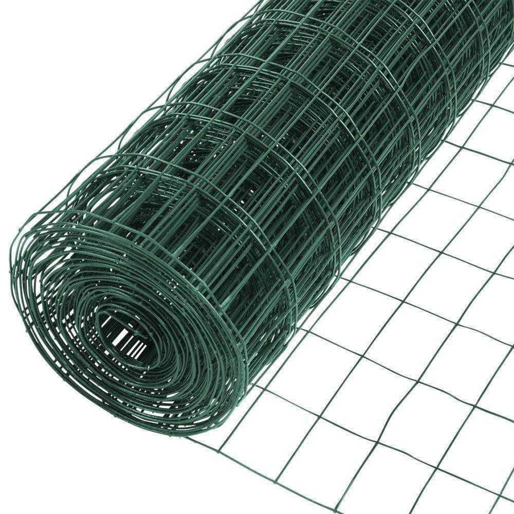 Fencer Wire 16 Gauge Black Vinyl Coated Welded Wire Mesh Size by 1 inch - Inhomebuy
