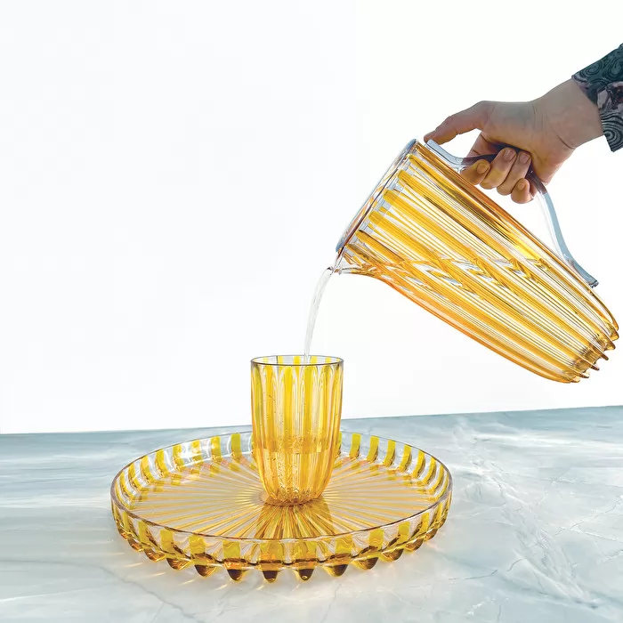 DolceVita Set of 4 Glasses Amber - Inhomebuy