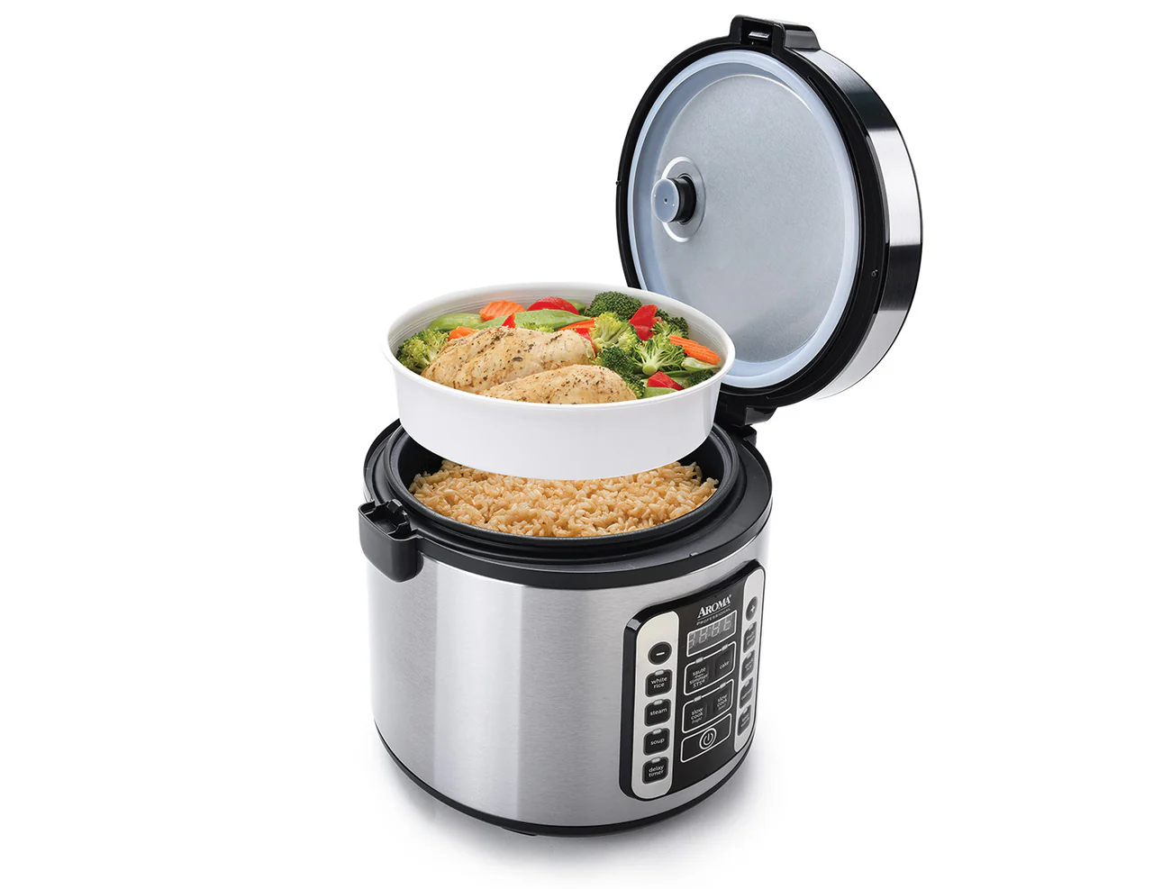 Aroma ARC-1120SBL SmartCarb Rice Cooker: 10 cup, multi-function - Inhomebuy