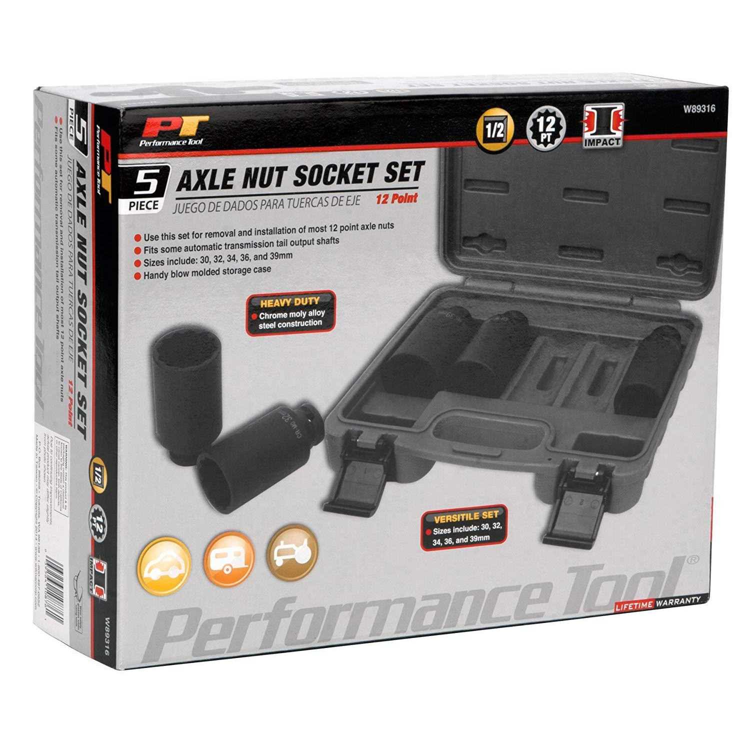 Performance Tool 4 Lug 1/2T 4WD Lock Nut Tool W1271 - Inhomebuy