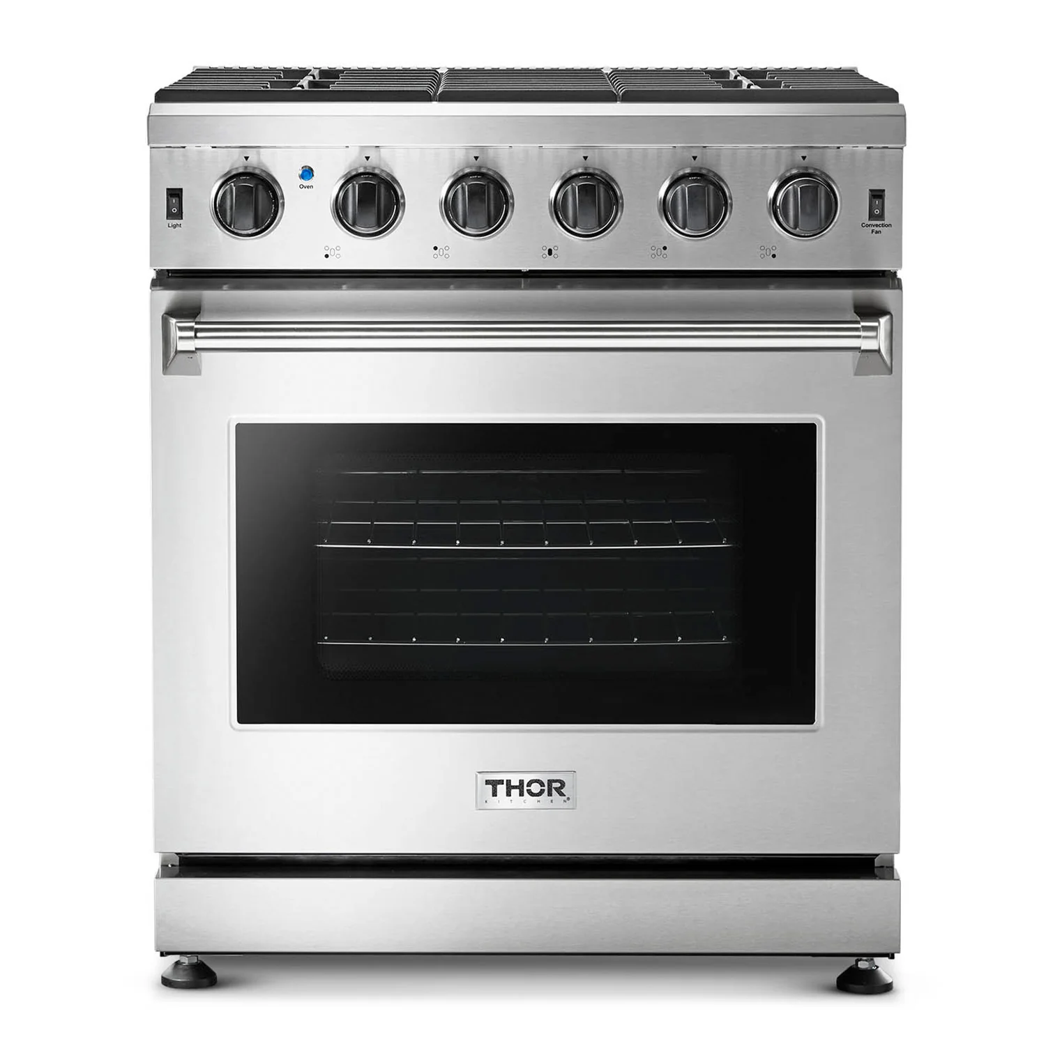 Thor Kitchen 30 in. 4.55 cu. ft. Professional Natural Gas Range in Stainless Steel, LRG3001U - Inhomebuy