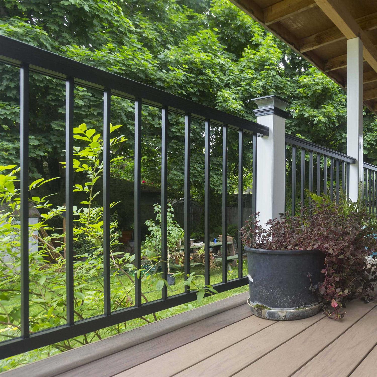 Deckorators Contemporary cable 8-ft x 2.25-in x 3-ft Textured Black Aluminum Deck Cable Rail Kit | 398866 - Inhomebuy