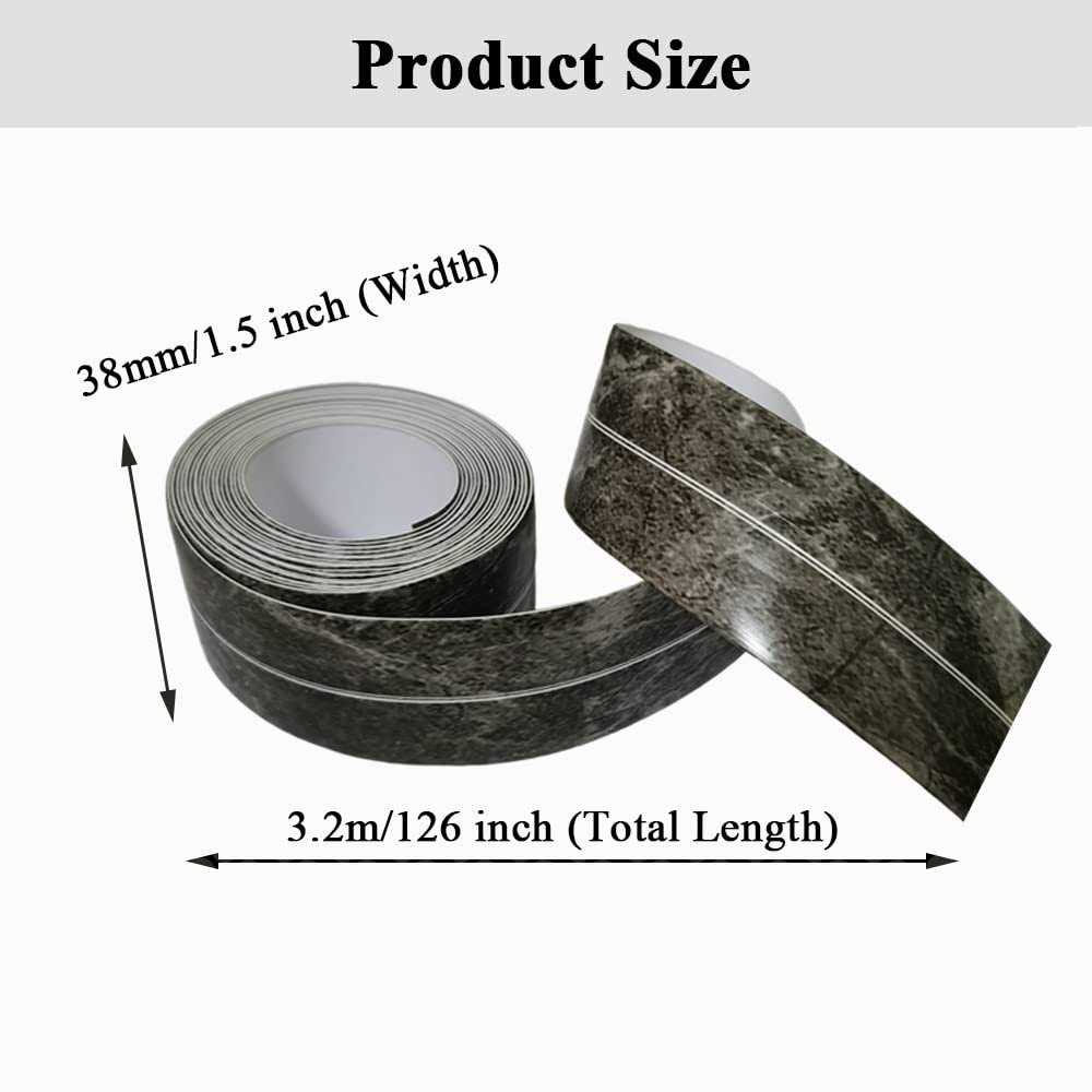 Dstorelhp Kitchen & Bath Caulk Tape Sealant Strip 1.5”x10.5FT Pvc Self Adhesive Caulk Strip Waterproof Caulking Tape - Inhomebuy