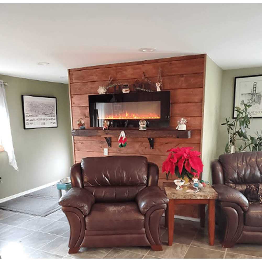 Creative Hardwoods Reclaimed Barnwood Barn Beam Fireplace Mantel - Inhomebuy