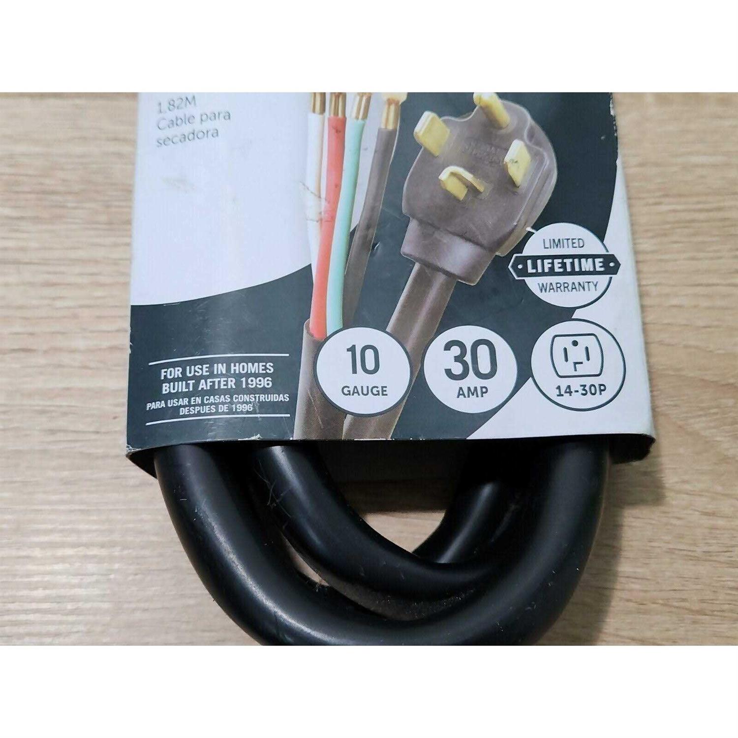 Utilitech 6-ft 3-Prong Gray Range Appliance Power Cord UTR628106 - Inhomebuy