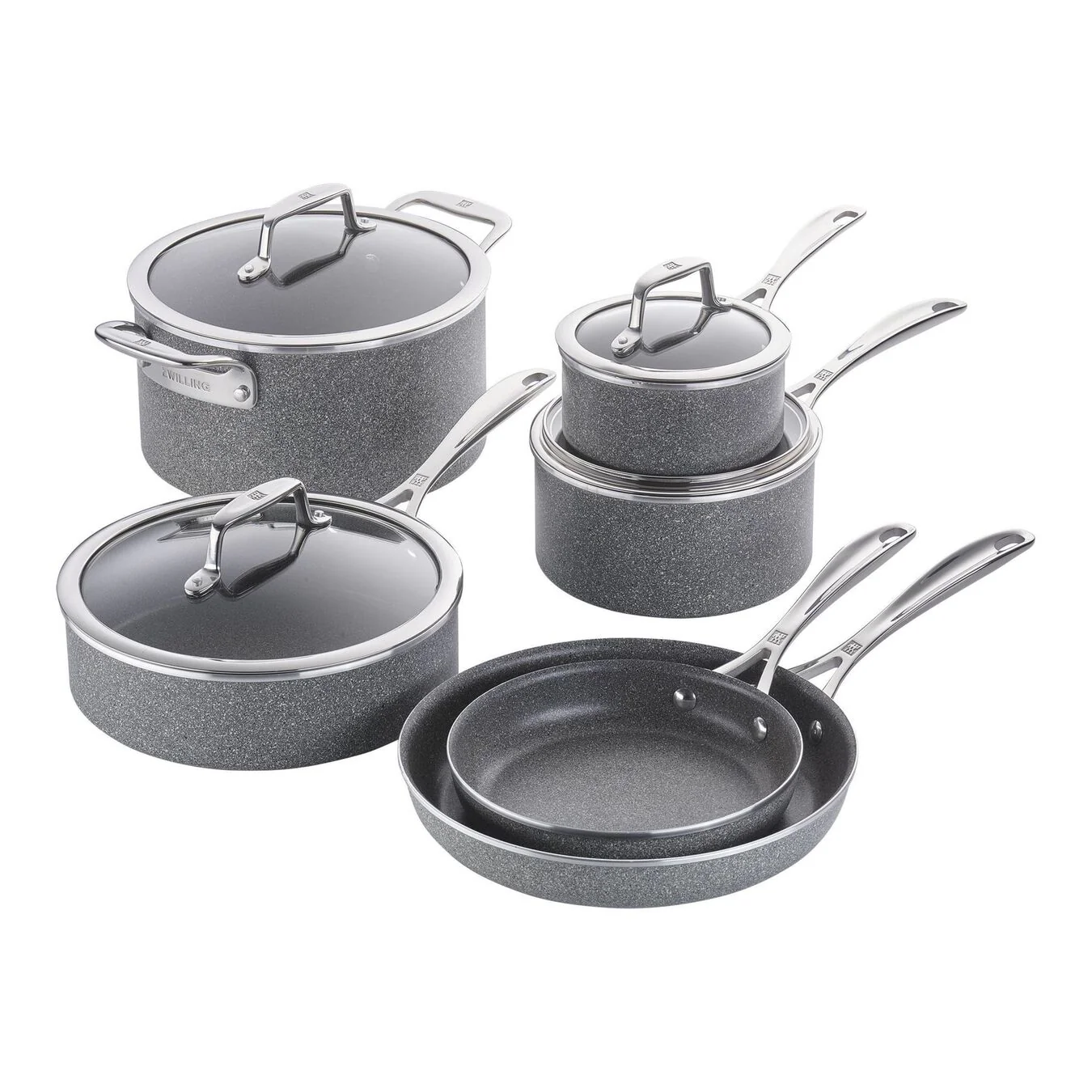 ZWILLING 10pc Aluminum Nonstick Cookware Set, Vitale Series - Inhomebuy