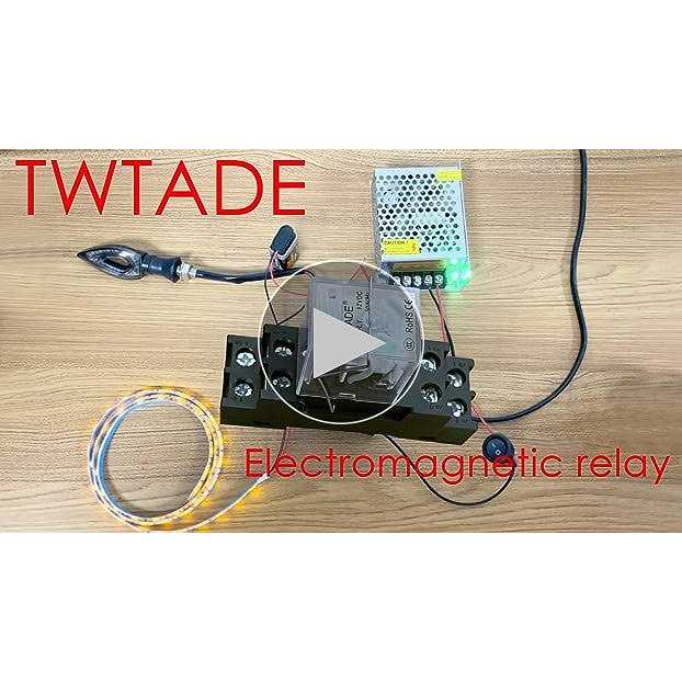 TWTADE 10A Coil Electromagnetic Power Relay 8 Pins 2DPT 2NO+2NC with Indicator Light and Socket Base -YJ2N-LY - Inhomebuy