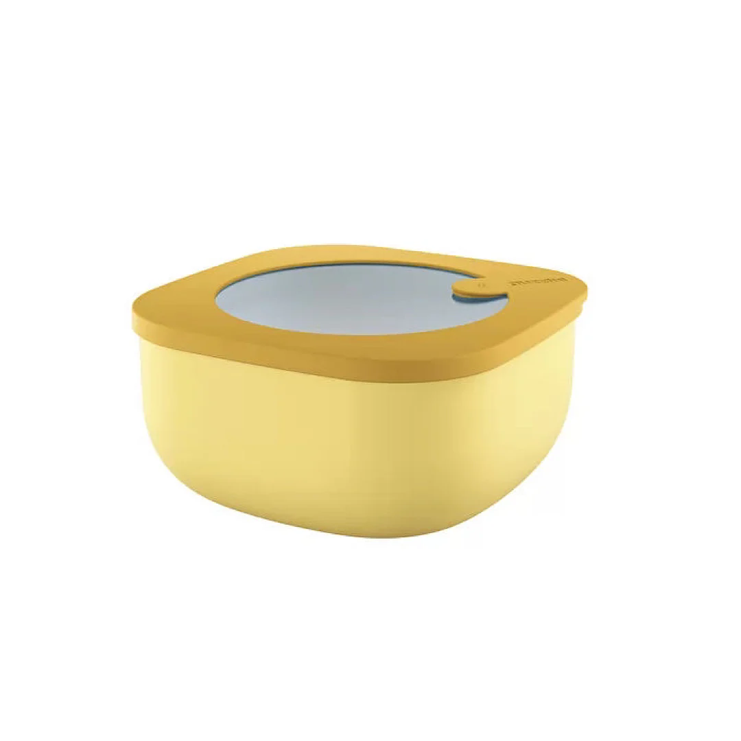 M STORE&MORE - Shallow airtight fridge/freezer/microwave containers 975cc Ochre - Inhomebuy