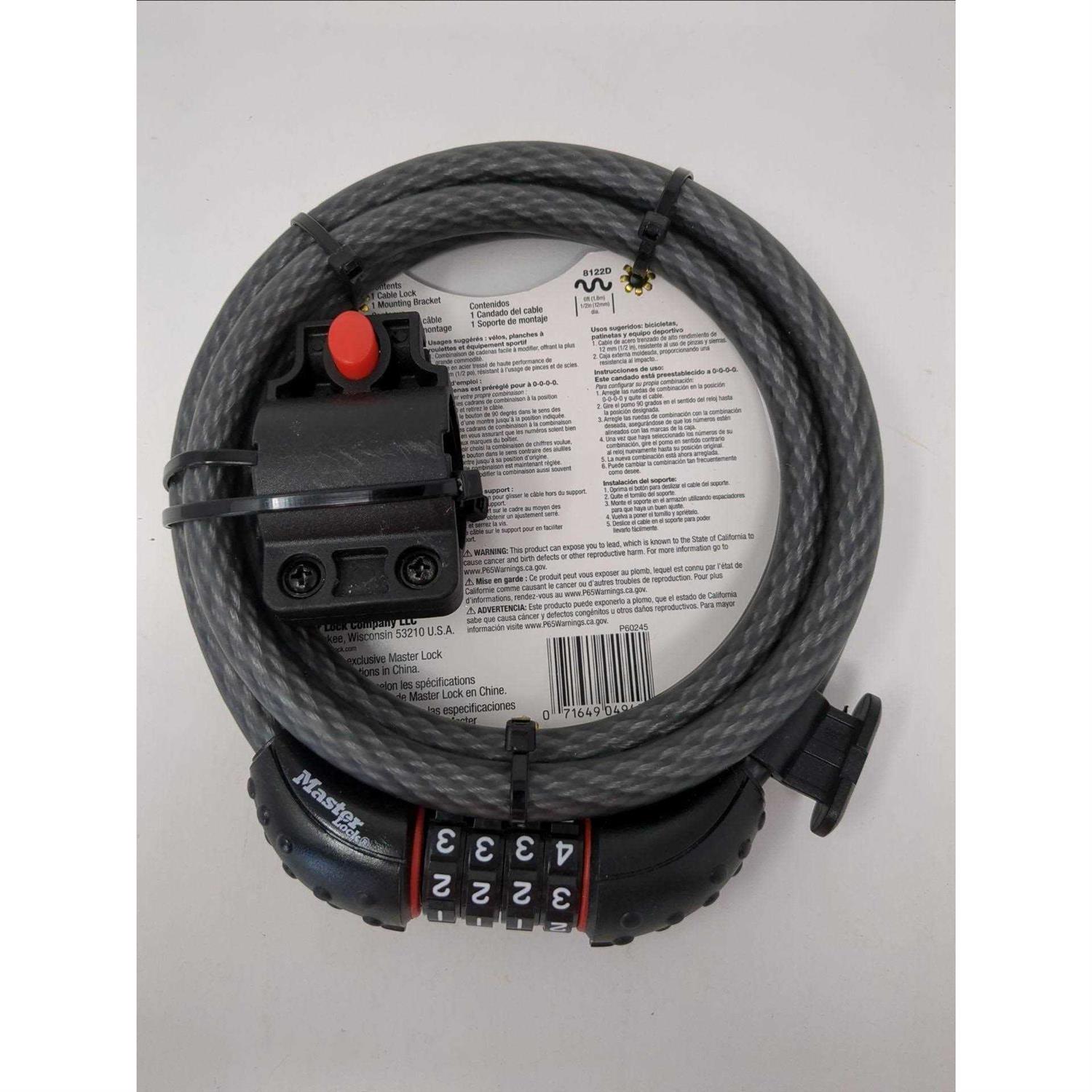 Master Lock Cable Lock Python Adjustable 8417D - Inhomebuy