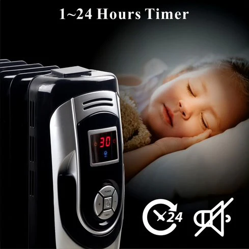 Optimus Oil Filled Heater: 7-fins, Digital | H-6015 - Inhomebuy