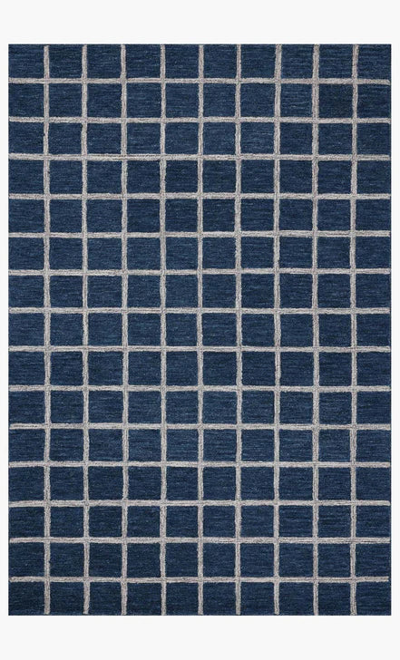 Loloi Rugs Chris x Loves Julia Collection Rug in Navy and Silver - 8'6