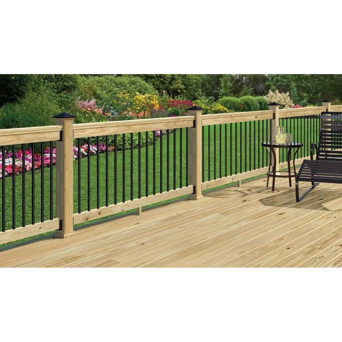 Deckorators 3/4 x 3/4 x 32 Black Aluminum Deck Baluster 161172 - Inhomebuy