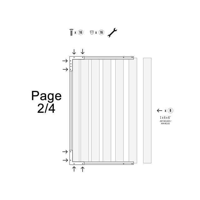 Nuvo Iron Frame Gate Pro ARCHED 6-Board PRO6 - Inhomebuy