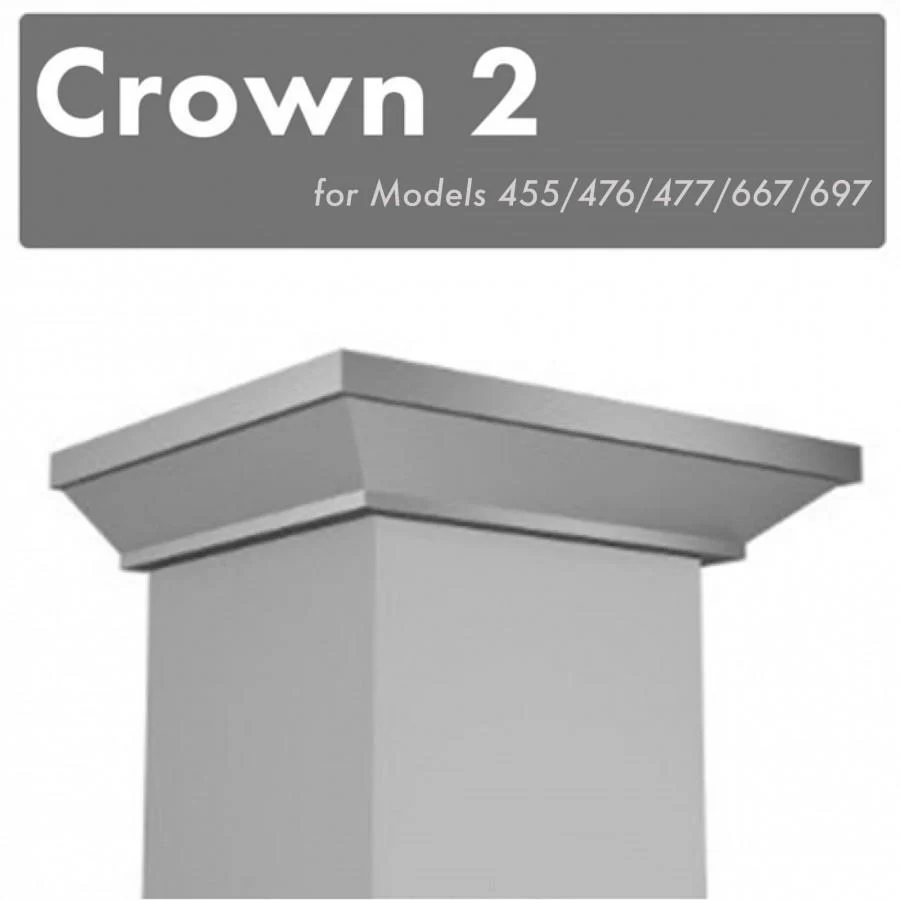 ZLINE Crown Molding #2 for Wall Range Hood (CM2-455/476/477/667/697) - Inhomebuy