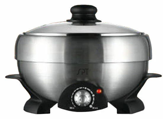 Sunpentown Multi Cooker |SS303| 4L stainless steel hot pot, 2L grill pan - Inhomebuy
