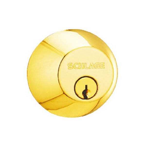 Schlage Bright Brass Single Cylinder Deadbolt - Inhomebuy