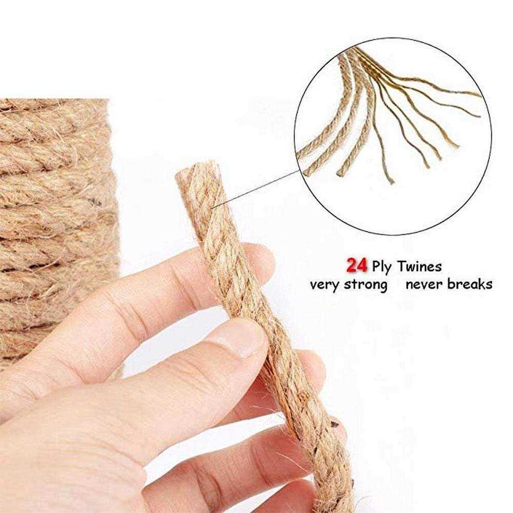 Natural Jute Rope Hemp Rope Strong Jute Twine for Crafts Gardening Hammock Decorating - Inhomebuy