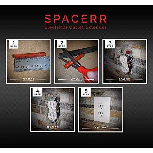 Outlet Extender by Outlet Extender Buddy – Electrical Box Extender Kit – Easily Fix Recessed Electrical Outlets - Inhomebuy