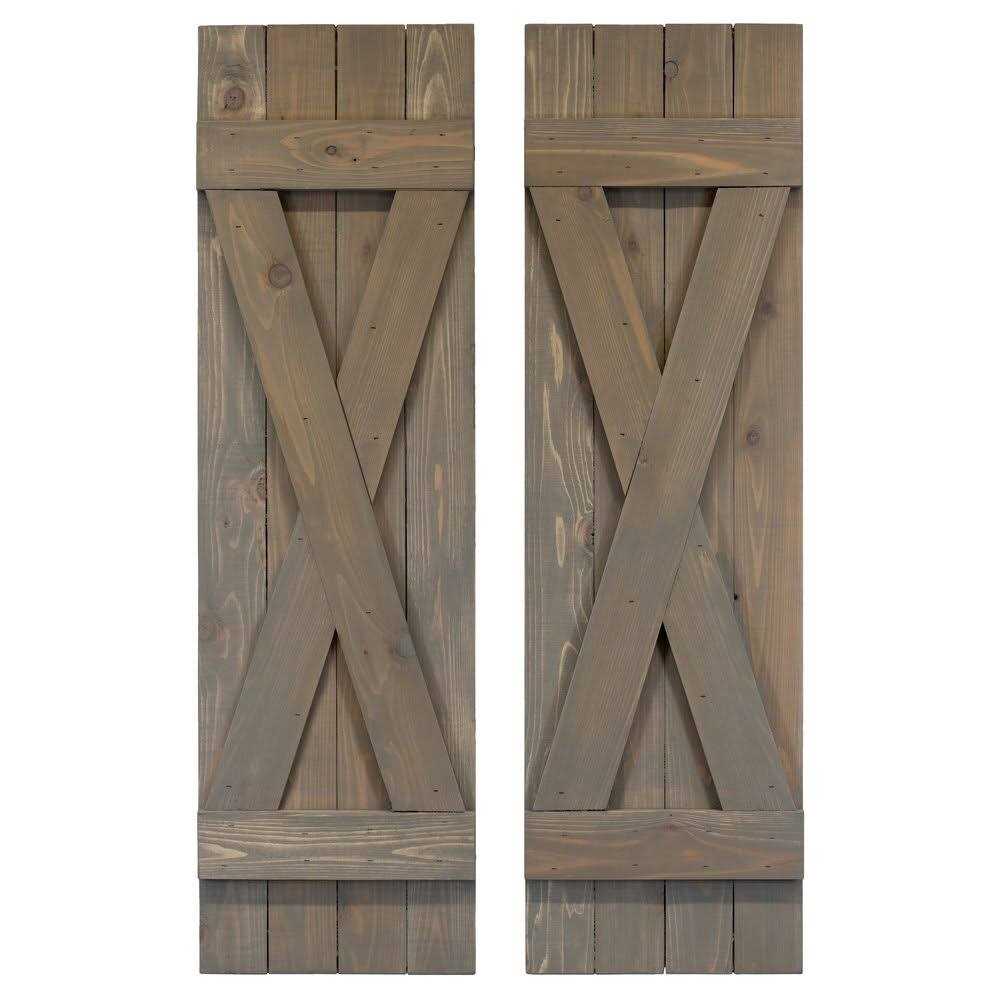 Dogberry Collections Board Batten Shutters Pair - Inhomebuy