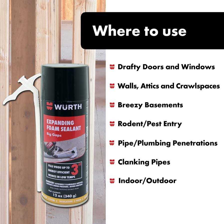 Wurth Expanding Foam Sealant - Inhomebuy