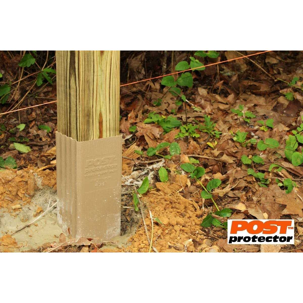 Post Protector 30 in. in-Ground Fence Post Decay Protection - Inhomebuy