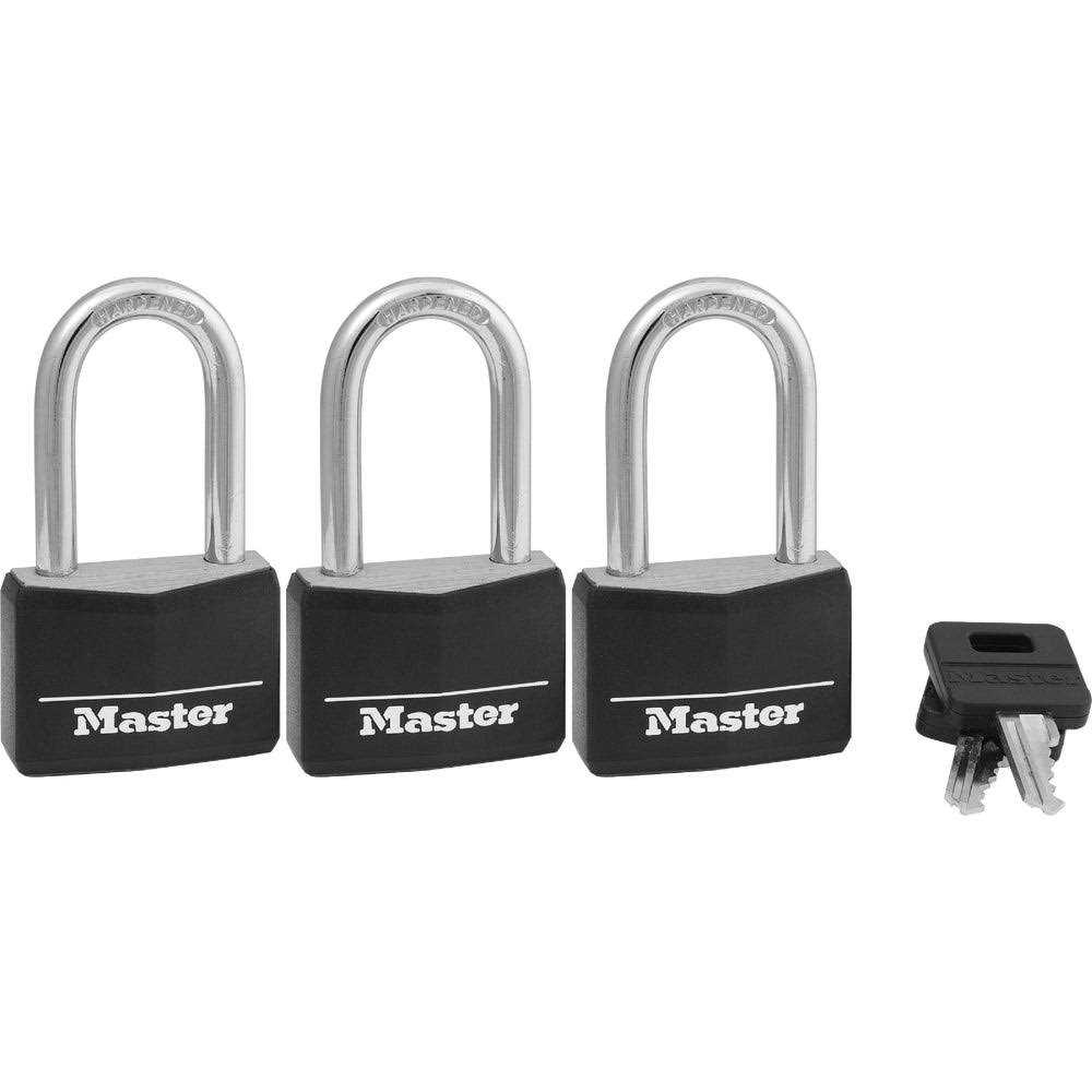 Master Lock Padlock 1 9/32 in Vertical Shackle Clearance 6271NKAW600A - Inhomebuy