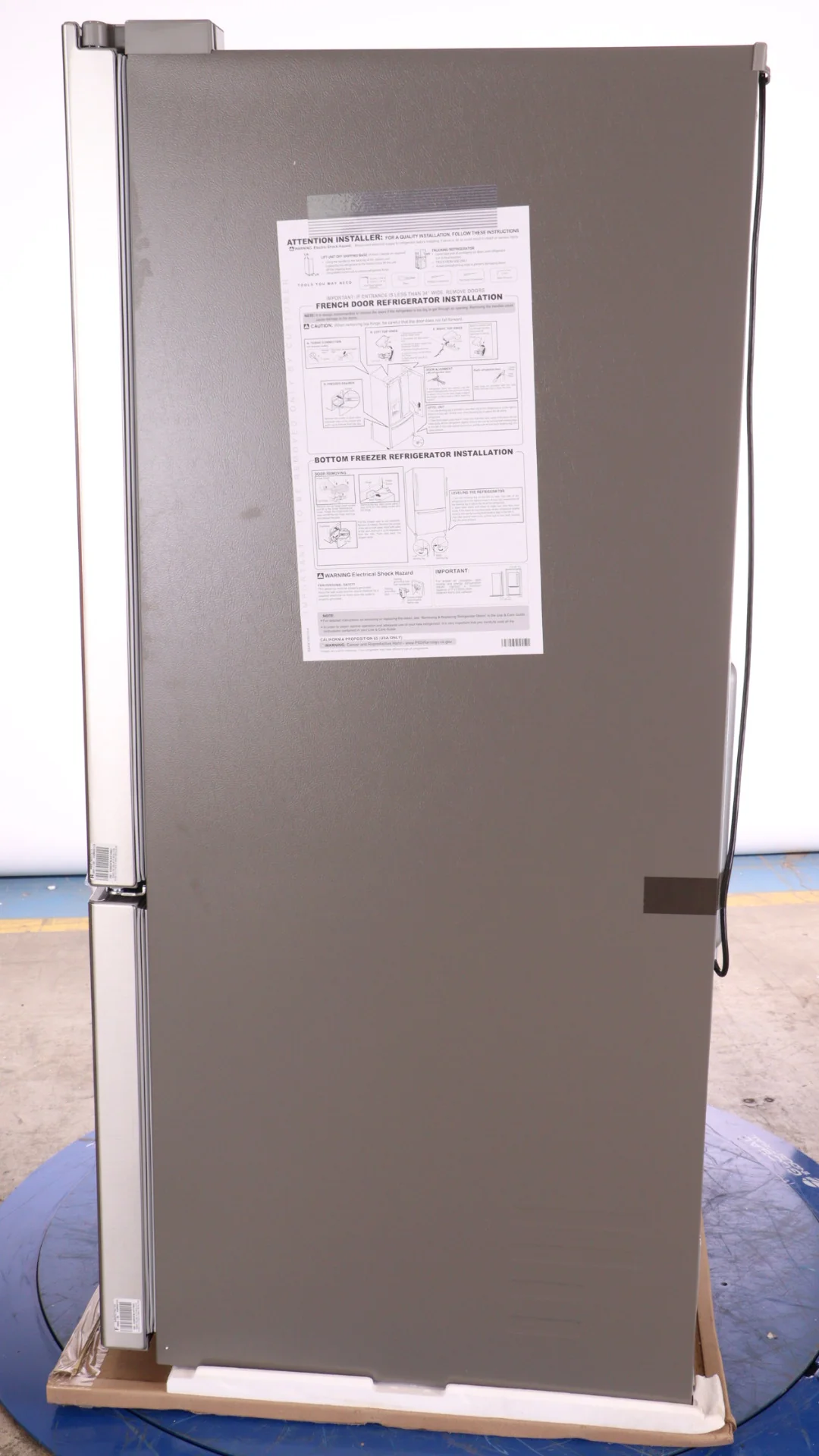 LG 33 IN. 26 CU. FT. SMUDGE-RESISTANT STAINLESS STEEL TWO-DOOR BOTTOM FREEZER DRAWER REFRIGERATOR WI - Inhomebuy