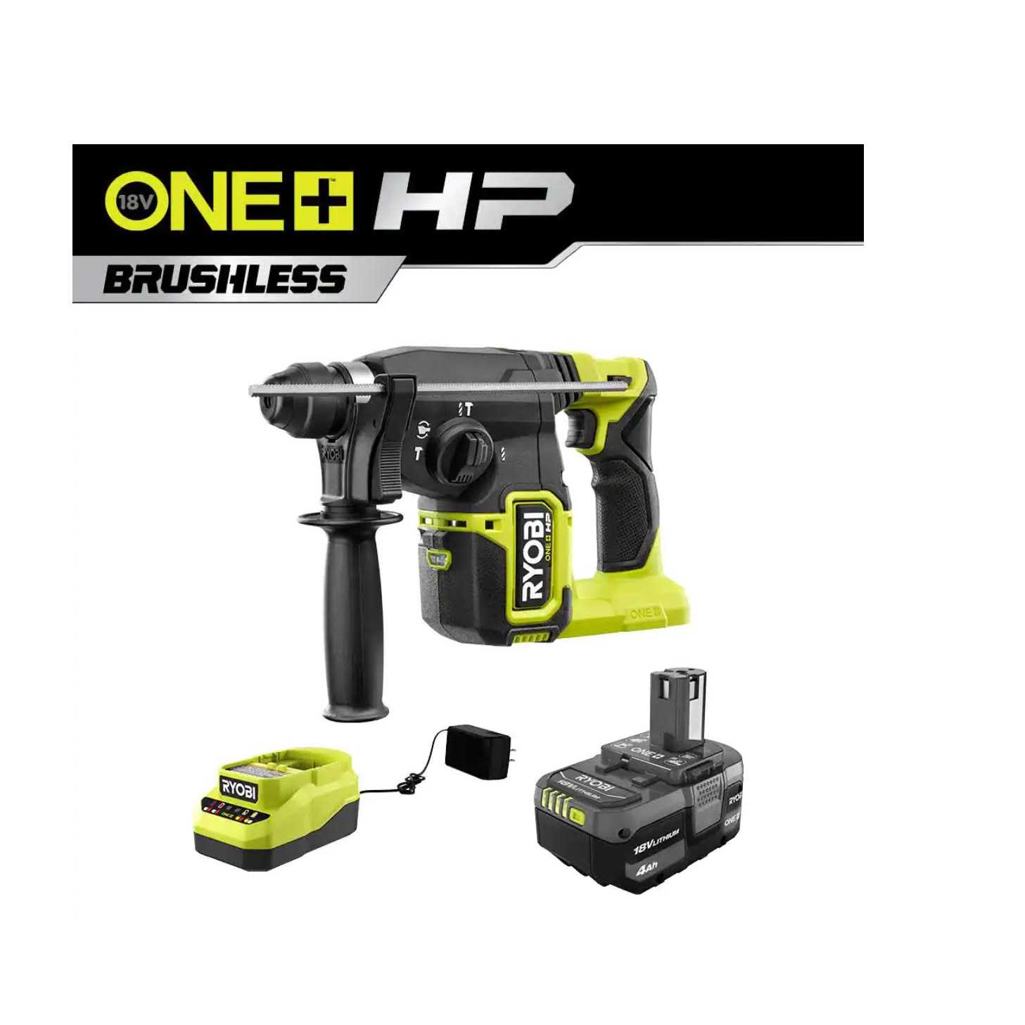 RYOBI ONE+ HP 18V 18-Gauge Brushless Cordless AirStrike Brad Nailer Battery and - Inhomebuy