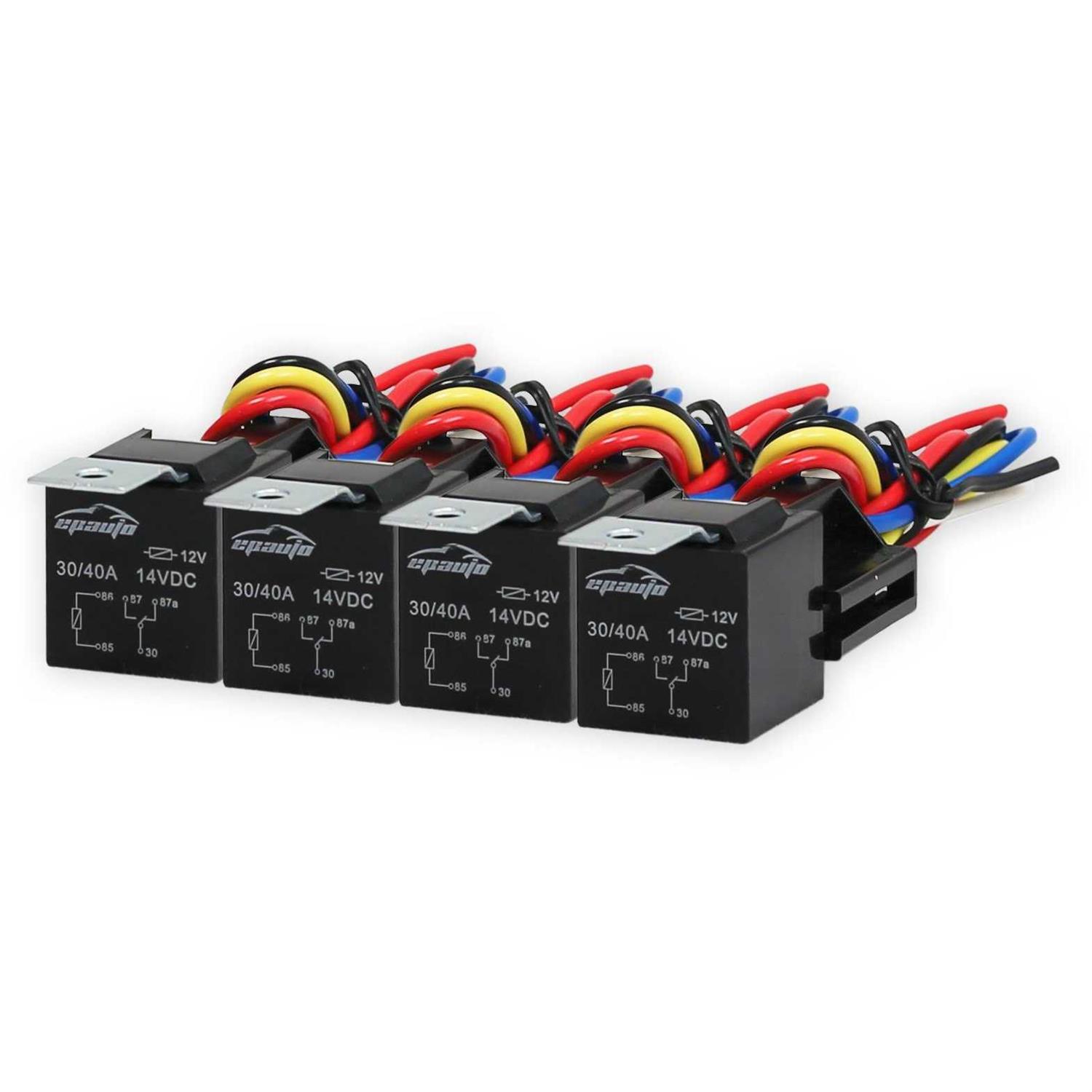 EPAuto 30/40 AMP Relay Harness Spdt 12V - Inhomebuy