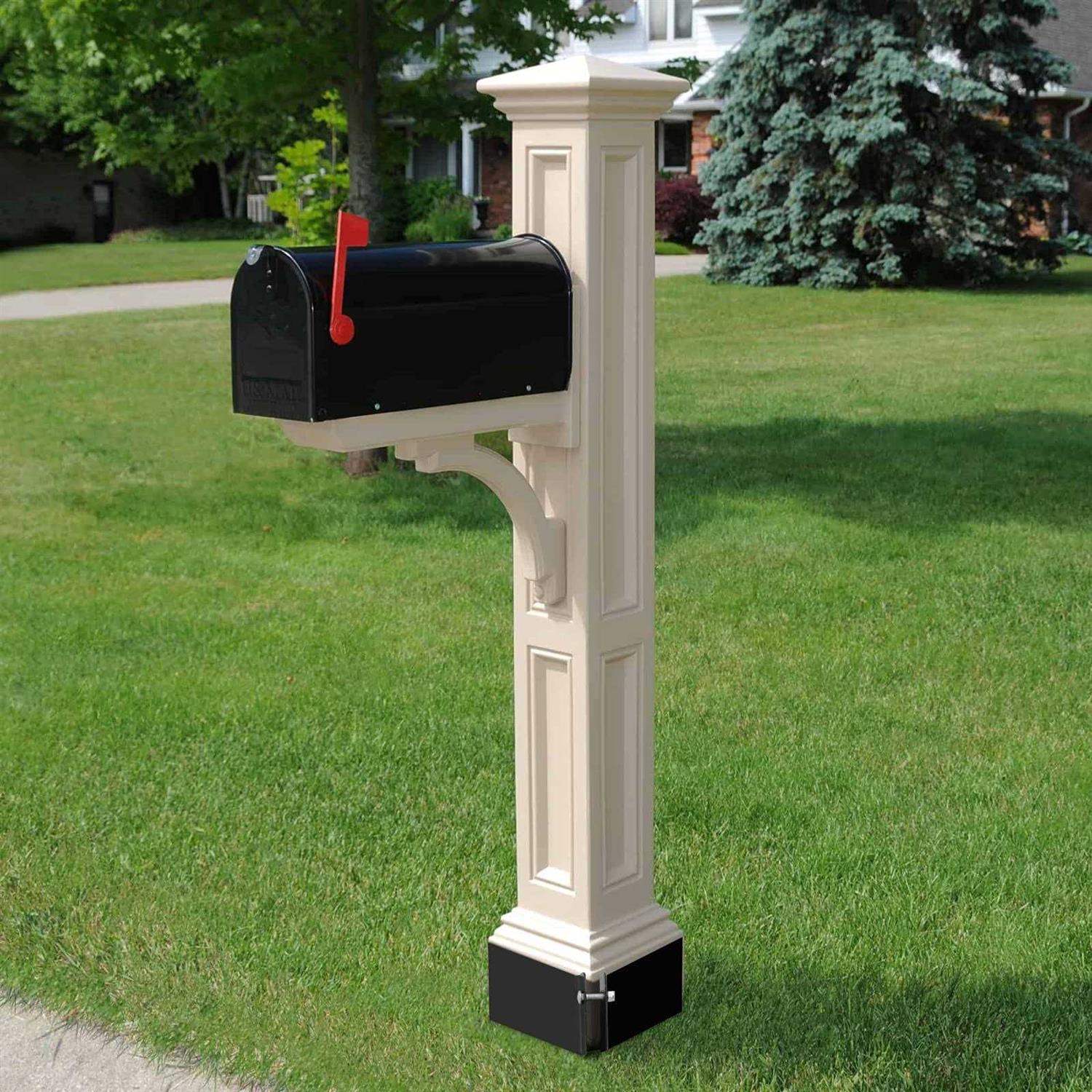 Gtongoko Fence Post Anchor Ground Spike Powder Coated 4 x 4 Inches Outer Diameter - Inhomebuy