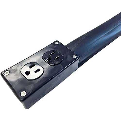 Electriduct Lay Flat Electrical Power Extension Cord Duplex Receptacle Cable Protector - Inhomebuy