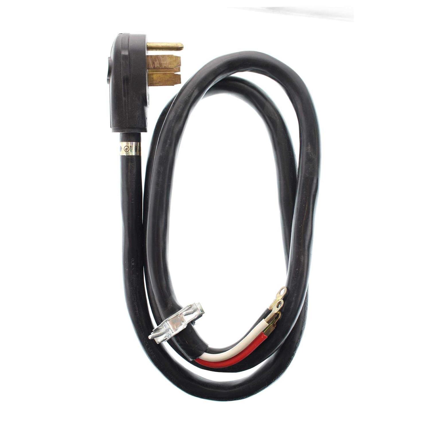 Utilitech 6-Ft 4-Prong Black Dryer Appliance Power Cord UTD100406 - Inhomebuy