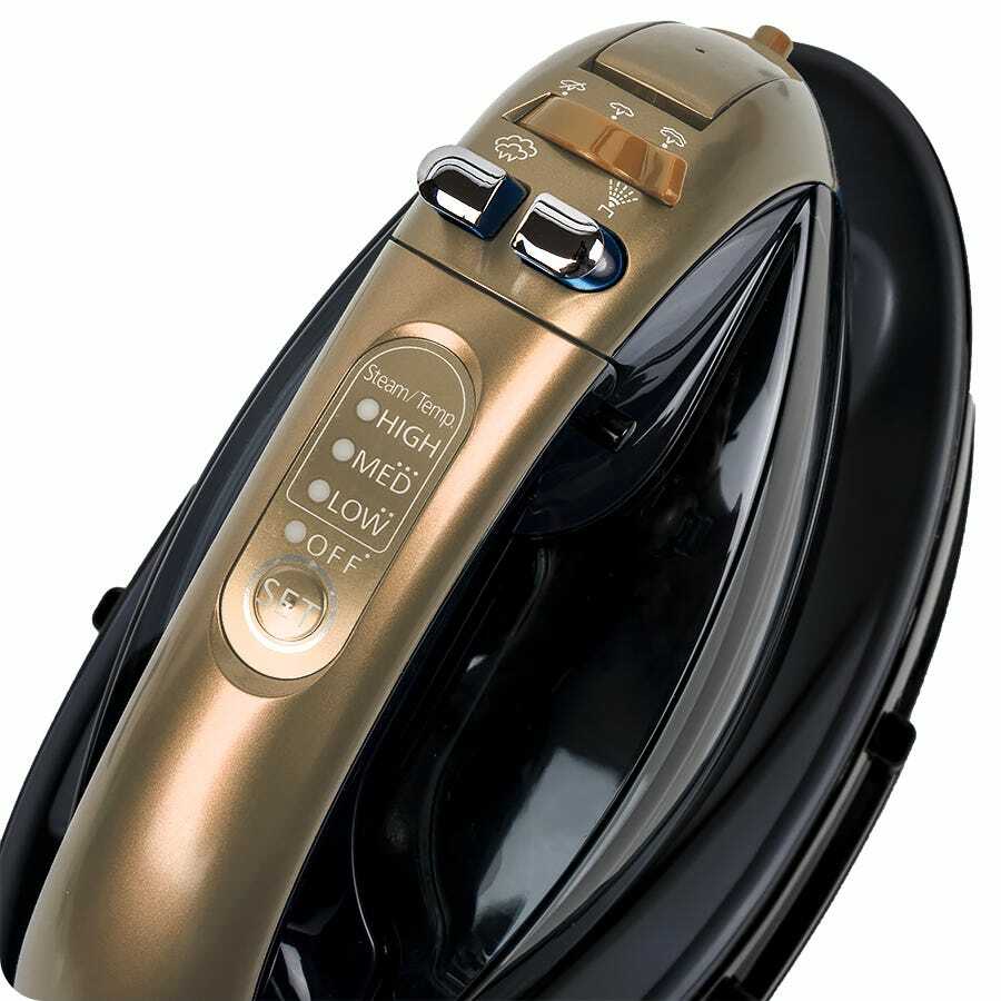 Panasonic Steam Iron |NI-WL607N| Champagne Colour, 360-Quick, Cordless, Ceramic-Coated Soleplate, with Vertical Steam - Inhomebuy