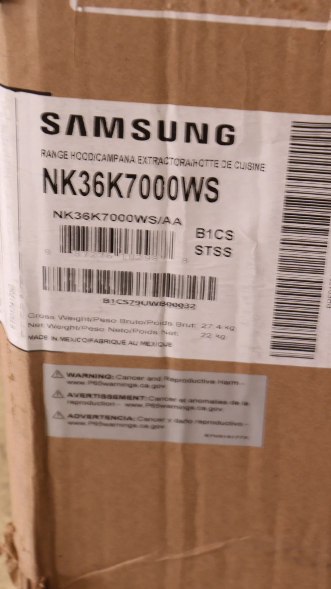 SAMSUNG 36 Inch Smart Wall Mount Chimney Range Hood with Wi-Fi and Bluetooth Connectivity - NK36K7000WS - Inhomebuy